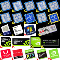 Special Desktop Laptop Intel Core i7 i3 i5 i9 Celeron Xeon win 10 11 7 8 9th Gen Pentium Processor Sticker Label decal