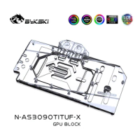 Bykski Water Cooling Full Cover GPU Block for ASUS TUF RTX3090TI-O24G-GAMING N-AS3090TITUF-X