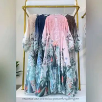 Gamis Katun Mix Lace dan Furing LD 114cm
