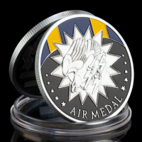 United States Air Force Medal of Honor Challenge Coin Souvenir Silver Plated Coin Flying Eagle Holds Thunder Commemorative Coin