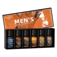 Men's Essential Oil Set 6Pcs Balmiest Essential Oil Set For Men 10ml Men Aromatherapy Oil Set Eliminate Peculiar Smell For Body