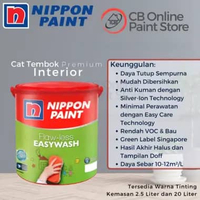 CAT TEMBOK NIPPON PAINT - BENEDICT BLUE NPPB1512A - GALON FLAWLESS EASYWASH