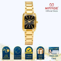 Mirage Jam Tangan Wanita Analog 8848 L Gold Original Stainless Plat Hitam