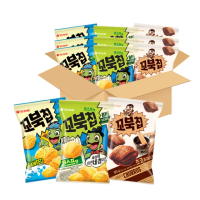 即期品【好麗友】烏龜餅優惠箱80gx24包/兩箱(玉米脆片/巧克力脆片/海苔玉米脆片 )