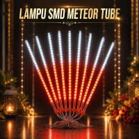Lampu Meteor LED Hujan Merah Putih 1set 10batang