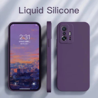 Square Liquid Silicone Phone Cases For Xiaomi Mi11 T 11t Mi11t Pro 11 Lite 5g 12 13 14 Soft Case for Xiaomi 11t Pro Back Cover