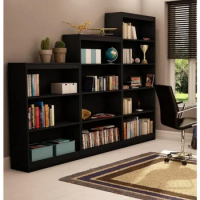5-Shelf Bookcase - Black Bookcase for Books Book Shelves Storage Furniture Bookshelf Living Room Home