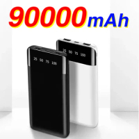 Power Bank 90000mAh External Large Battery Capacity PD 20W Fast Charging Portable Charger Power bank For iPhone Xiaomi