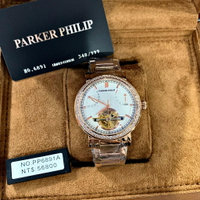 (Little bee小蜜蜂精品) PARKER PHILIP 派克菲利浦PP6891A 簍空機械鋼錶