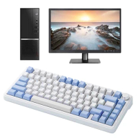 X85 Mechanical Keyboard 82 Key RGB Tri-Mode Hot-Swappable Keyboard Bluetooth-Compatible 2.4GHz Personalized Keypad Gasket Spring