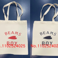 2024 New Japanese Street Girl Beams Shandbag Canvas Bag Lovely Harajuku Style Love Letter Logo Printing BEAMS Bags