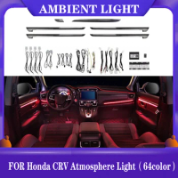 Upgrade 64-color ambient light lamp Car LED ambient light for Honda CRV LHD, illuminated door light, atmosphere light 2017-2019