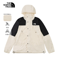【The North Face 官方旗艦】北面男款米白色WindWall防風外套｜8DGDROU