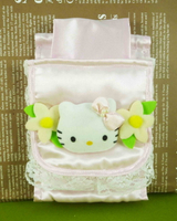 【震撼精品百貨】Hello Kitty 凱蒂貓 捲筒衛生紙套-蕾絲-黃花圖案【共1款】 震撼日式精品百貨
