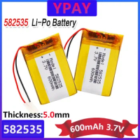 1-10 Pcs 582535 600mAh Lithium-ion Li Ion Polymer Batteries For Watch GPS LED Light MP3 Toy Dvr Navigation Video Recorder