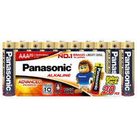 ถ่านอัลคาไลน์ AAA (แพ็ค20ก้อน) Panasonic LR03T/20SL