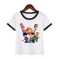 T-Shirt For Boys Funny Cartoon Boboiboy Friends Print Boys Clothes Summer Kids Short Sleeve Tops Cute Children Tshirts Teen Tops