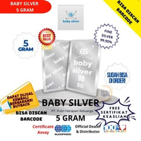 Baby Silver Fine Silver 5 Gram Bar Perak Batangan Asli Murni Logam Mulia Original