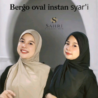 Bergo Jeissa instan soft-ped Syar'i || Hijab Bergo Khimar Jersey Oval Syar'i(BY.RAYYANZ)