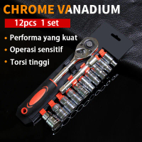 8-24mm Kunci Set Socket 12pcs /1/2 in Kunci Sok Wrench Rachet alat perkakas lengkap motor Rachet Han