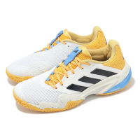 【adidas 愛迪達】網球鞋 Barricade 13 W 女鞋 白 黃 黑 抗扭轉 支撐 運動鞋 愛迪達(IF0410)