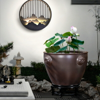 景德鎮陶瓷魚缸大型裸缸中式窯變客廳庭院戶外辦公室落地裝飾擺件