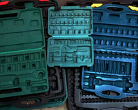PE塑料扁盒子長方形吹塑小盒子工業產品包裝盒五金工具儀器盒槍盒