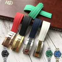 橡膠矽膠錶帶代用勞力士蠔式恆動潛航者迪通拿ROLEX錶帶20mm
