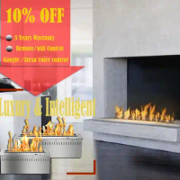Inno living 60 inch Luxury ethanol flame fireplace ventless google home enabled burner insert