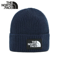 【The North Face LOGO BOX CUFFED BEANIE 保暖針織帽《海軍藍》】3FJX/保暖帽/防寒/登山