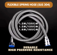 KITCHBATHC 1.2/1.5/1.8M SUS 304 Flexible Spring Hose Pipe Shower Hose Extra Strong High Pressure Bid