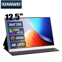 4K Eye care 12.5 Inch Portable Gaming Monitor HDMI USB Type C Display For Laptop Macbook Phone Raspberry Pi Switch PS4 5 Xbox PC
