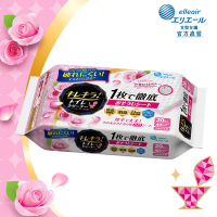 日本大王超潔亮!廁所專用清潔抗菌濕巾補充包-幸福玫瑰 (20抽/包)