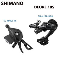 Original SHIMANO DEORE M4100 Shifter Lever + Rear Derailleur Groupset MTB Bicycle Switch 1x10 speed Mountain Bike Accessories