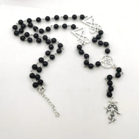 Baphomet Rosary/Mystery Rosary/Baphomet Rosary/Baphomet Rosary Necklace/Satan Goat Mendes Gift Altar Necklace