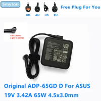 Original AC Adapter Charger For ASUS AD10500 ADP-65GD D 19V 3.42A 65W 4.5x3.0mm ADP-65GD B PA-1650-48 78 Laptop Power Supply