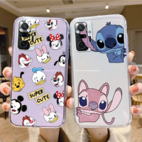 for Xiaomi Redmi Note 10 Pro Phone Case Mickey Minnie Mouse Daisy Donald Duck Stitch Clear Silicone Redmi Note10 10pro Max Cover