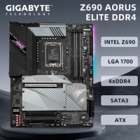 Gigabyte Z690 AORUS ELITE DDR4 Motherboard LGA1700 Socket CPU Intel Z690 Chipset Support i9-12900F 12900 i7-12700 DDR4 128GB ATX