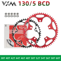 VXM Road Bike Chainring 130BCD Round 38T 40T 42T 44T 46 48 50 52 54 56T 58T Bicycle Narrow Wide Chainwheel For Shimano 5700 6700