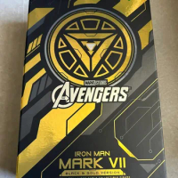 Hot Toys Ht 1/6 Scale Iron Man Mark 7 Black Gold Version Mms741-d61 Collectible Figure Model Garage Kit Decorative Ornaments Toy