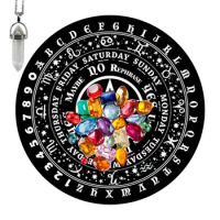 Divination Pendulum Game Board With Moon Star Divination Energy Carven Plate Healing Meditation Board Altar Ornaments