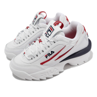 Fila 休閒鞋 Disruptor 2 EXP 女鞋 白 紅 藍 老爹鞋 鋸齒鞋 厚底 斐樂 5C114X123