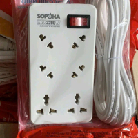 Ổ cắm chịu tải lõi sứ , chịu tải 2200W sopoka - 6 ổ