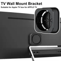 For Apple TV 4K 2-6Gen 2021 TV Set-Top Box Wall Mount Bracket Storage Box Hanging Holder With Ring-shaped Heat Dissipation Hole