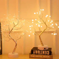 Creative Christmas Tree Lights 36/108 LED Indoor Decorative Lamps Birthday Gift For Bedroom Dining Room Study Room Decoration