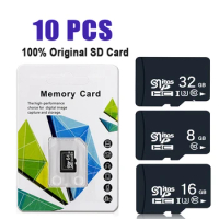 10PCS Flash Memory Card 1GB 2GB 4GB 8GB 16GB 32GB 64GB High Speed TF/SD Card 128GB 256GB 512GB Memory Cards for Tablet/Phone