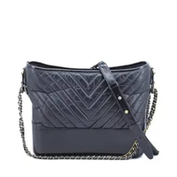 Chanel Gabrielle Medium Black Chevron Calfskin I16879C