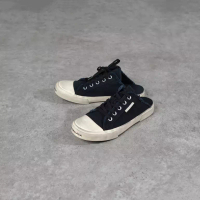 BALENCIAGA Sepatu BALENCIAGA PARIS TEXT CREAM BLACK MULES SNEAKER 100% ORIGINAL