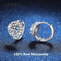 D Color 0.5ct/1ct Moissanite Earrings S925 Silver High Quality Women Jewelry Wholesale Moissanite Stud Earrings