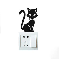 Switch Wall Stickers Wall Decals Cartoon Cat PVC Power Switch Decor for Living Room House Decoration 10 cm x 13 cm